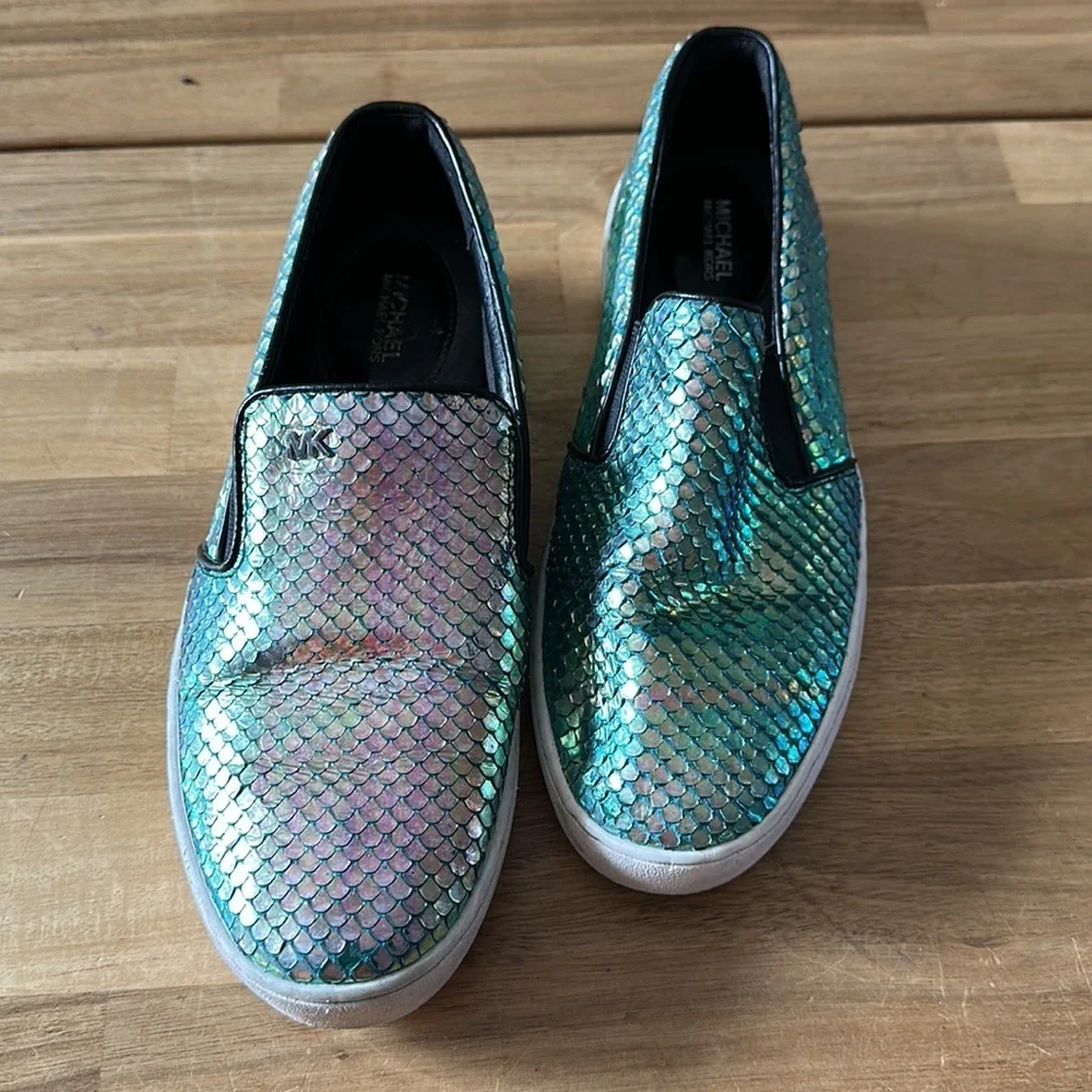 MICHAEL KORS Keaton iridescent sneakers